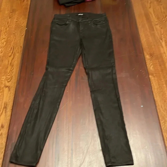 J Brand super skinny lacquer black size 28 - Picture 3 of 6